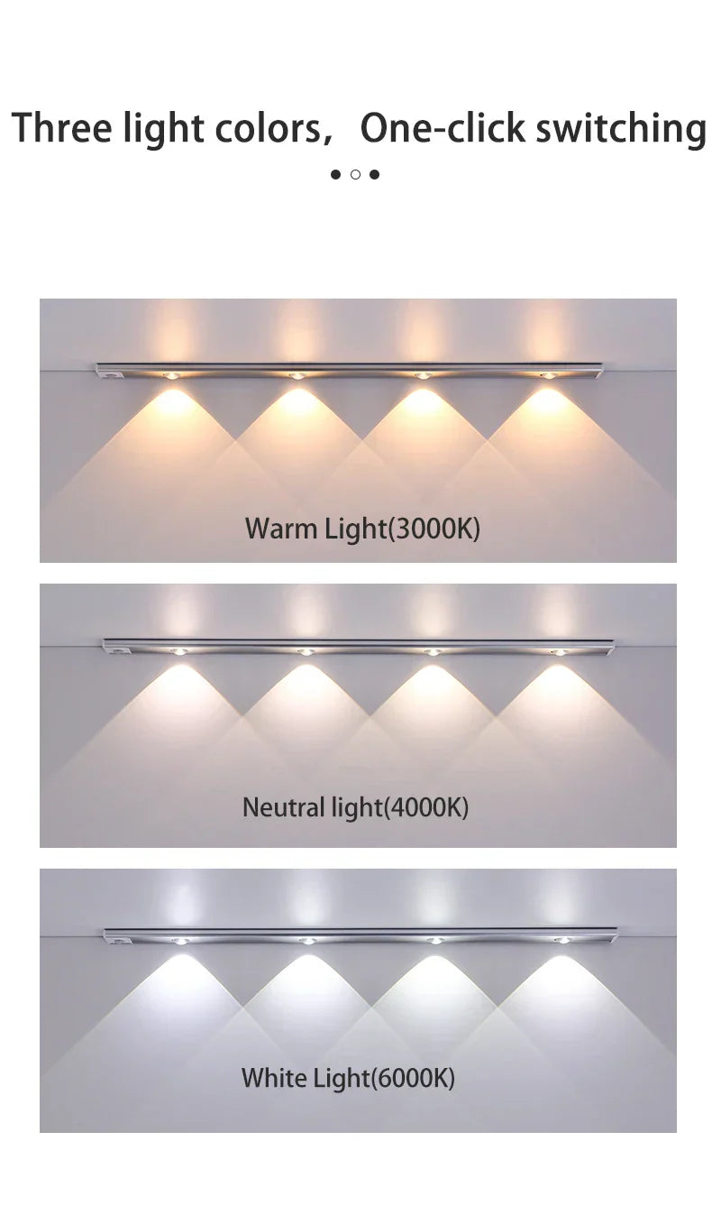 Motion sensor light – Ultra-thin wireless LED for cabinets and wardrobes