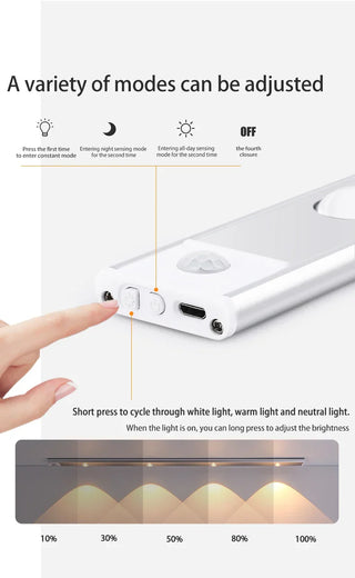 Motion sensor light – Ultra-thin wireless LED for cabinets and wardrobes