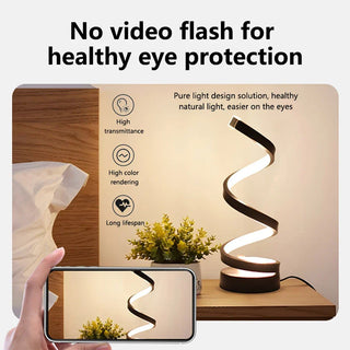 Table lamp – Modern LED spiral with 3-color dimming