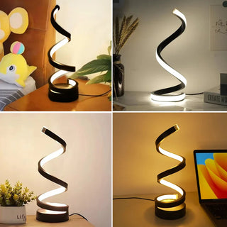 Table lamp – Modern LED spiral with 3-color dimming
