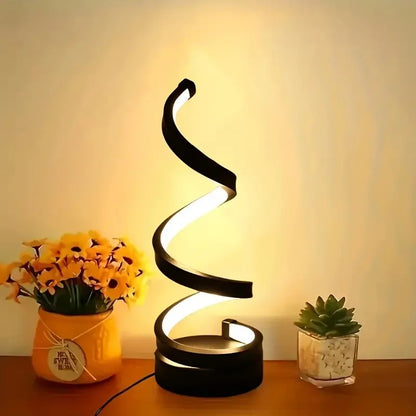 Table lamp – Modern LED spiral with 3-color dimming