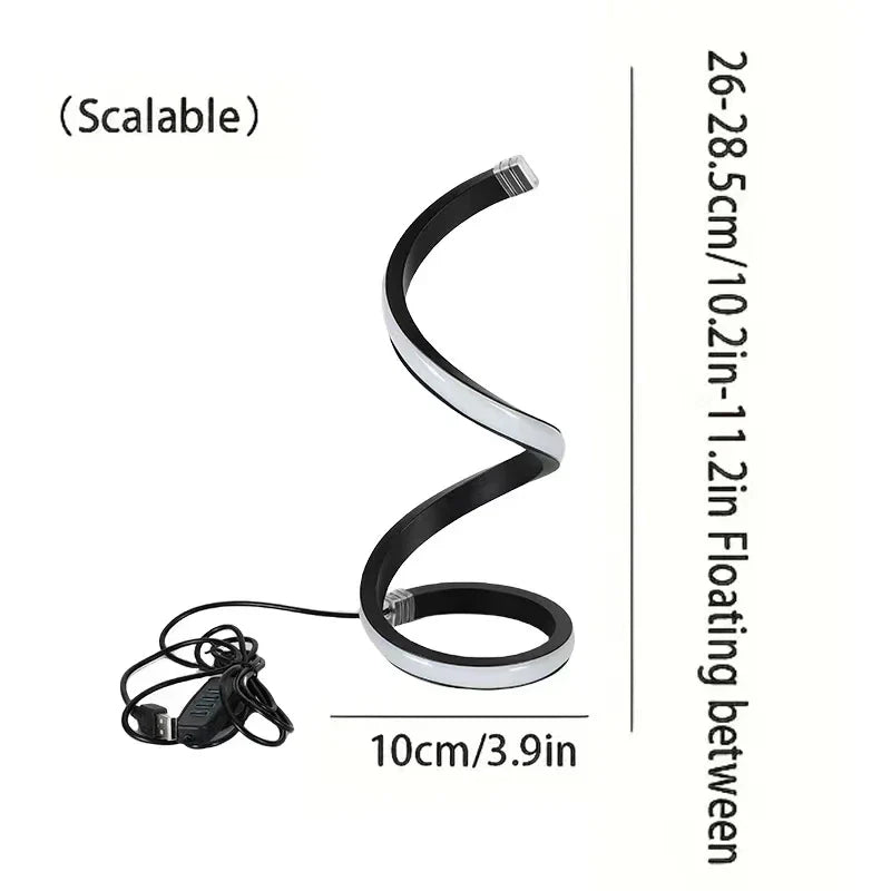 Table lamp – Modern LED spiral with 3-color dimming