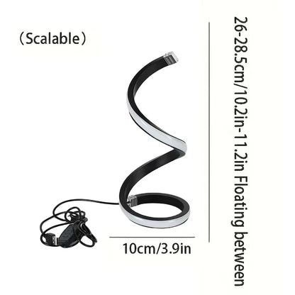 Table lamp – Modern LED spiral with 3-color dimming