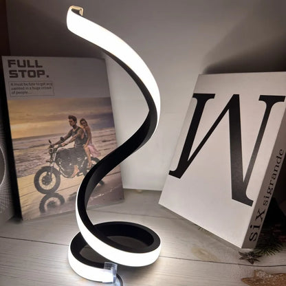 Table lamp – Modern LED spiral with 3-color dimming