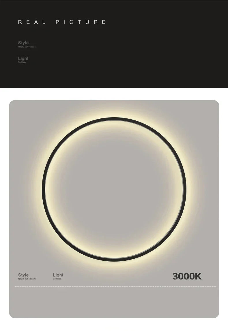 Wall light – USB-powered LED ring light for modern interiors