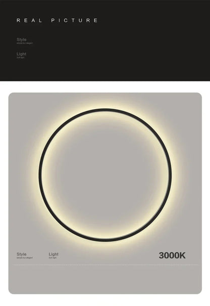 Wall light – USB-powered LED ring light for modern interiors
