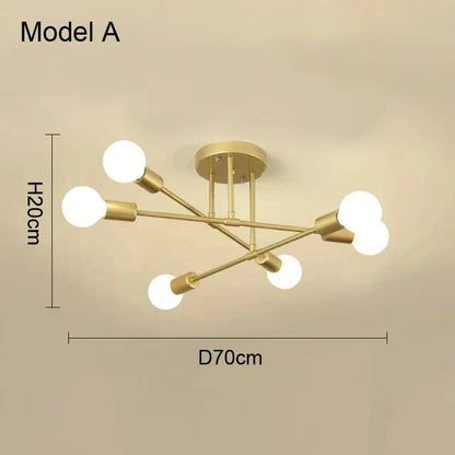 Ceiling light – Modern design made of iron