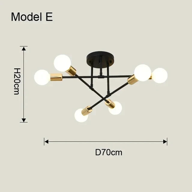 Ceiling light – Modern design made of iron