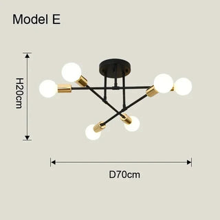 Ceiling light – Modern design made of iron