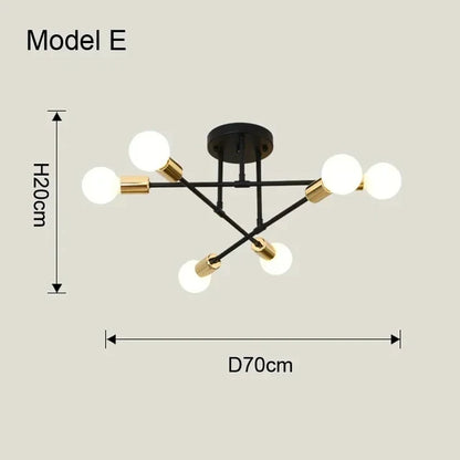 Ceiling light – Modern design made of iron
