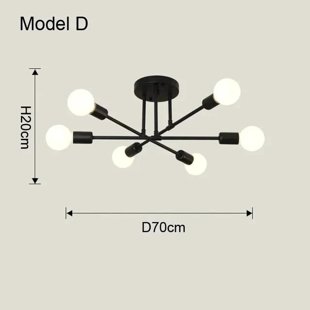Ceiling light – Modern design made of iron