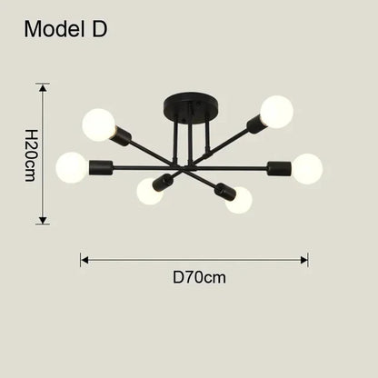 Ceiling light – Modern design made of iron