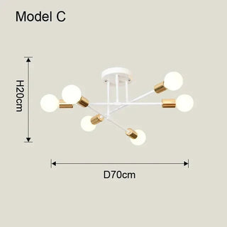 Ceiling light – Modern design made of iron