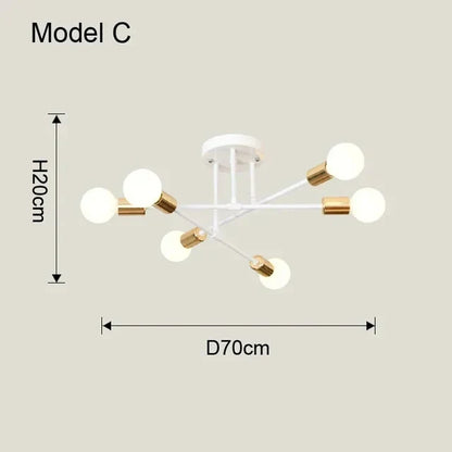 Ceiling light – Modern design made of iron
