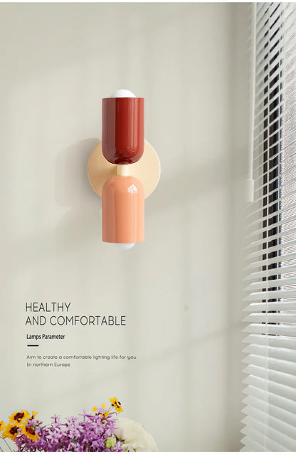 Wall lamp – LED lamp in Nordic macaron style for living spaces